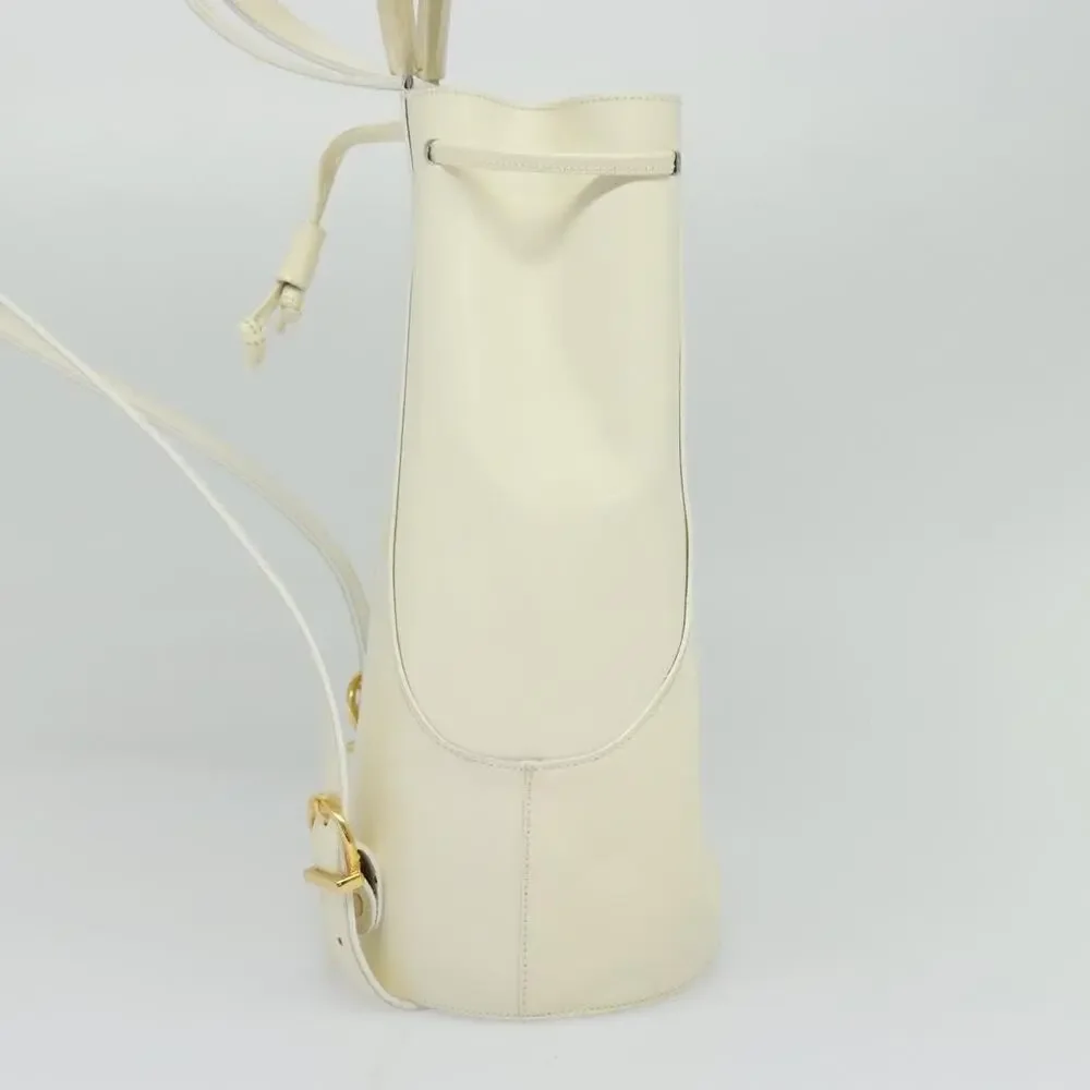 Salvatore Ferragamo Patent Leather Gancini Backpack White
